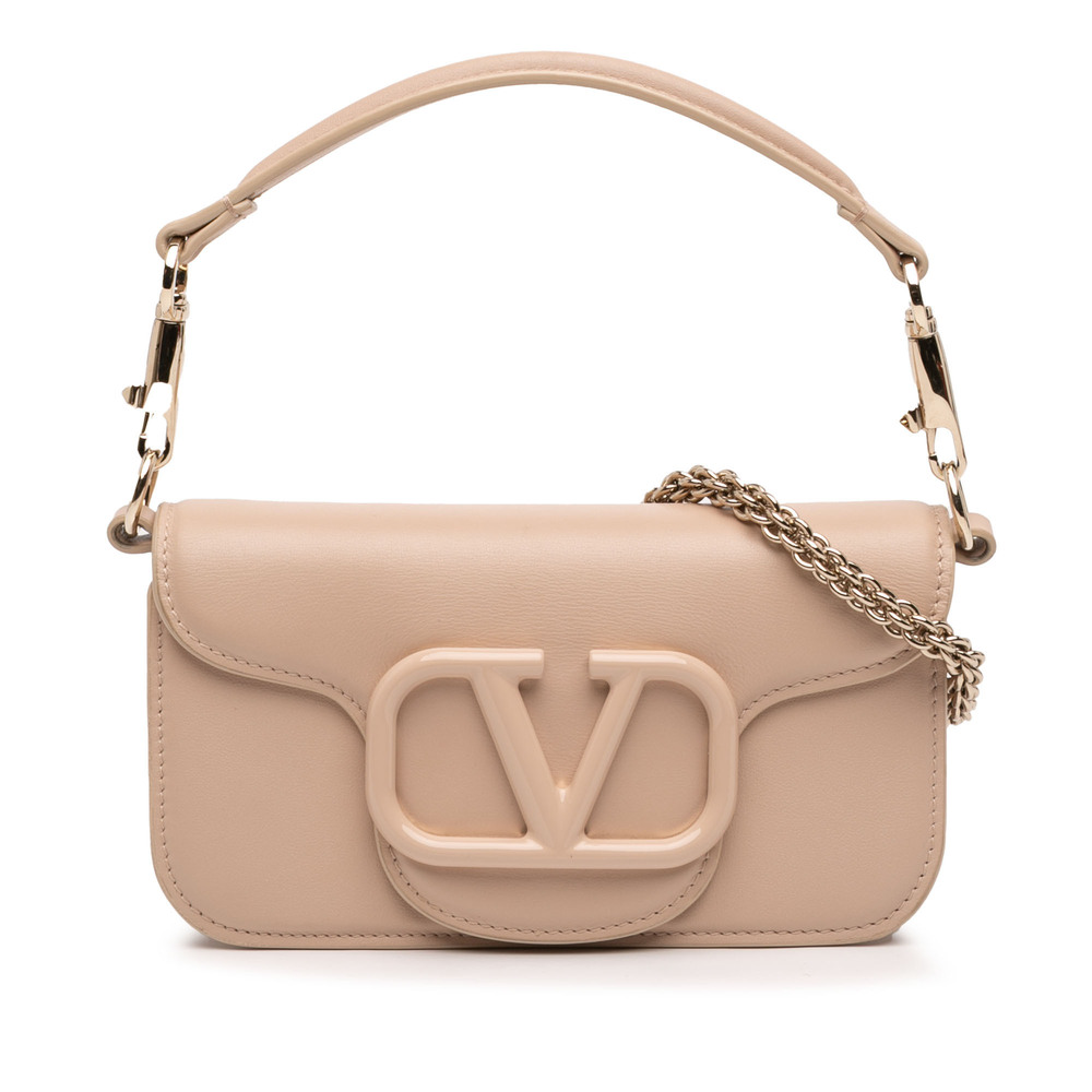 Pre-Loved Valentino Small Calfskin VLogo Loco Satchel